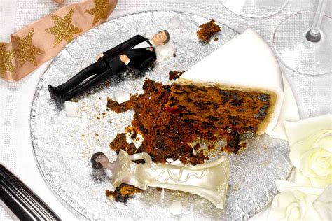 Unearthing a petrified wedding cake slice from freezer depths