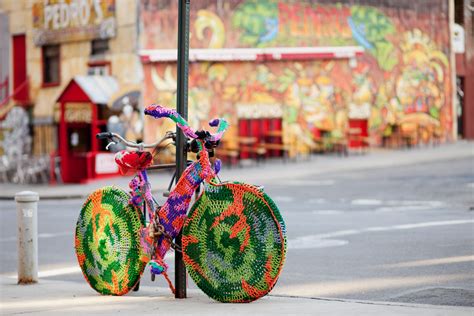 Guerrilla crochet gang yarn-bombing construction cranes