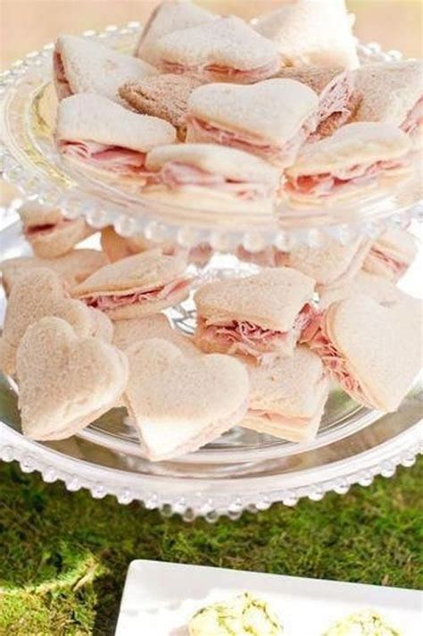 Wedding leftovers transformed into heart-shaped sandwiches